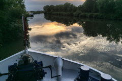 Athos bow at sunset