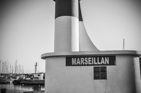 Lighthouse at Athos' mooring in Marseillan Port
