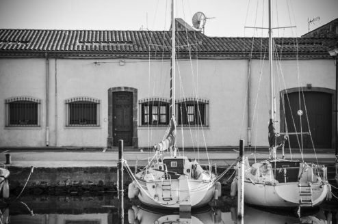yachts in Marseillan Port at Athos' mooring